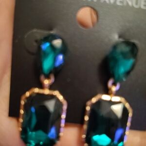 Elegant Green Gemstone Earrings